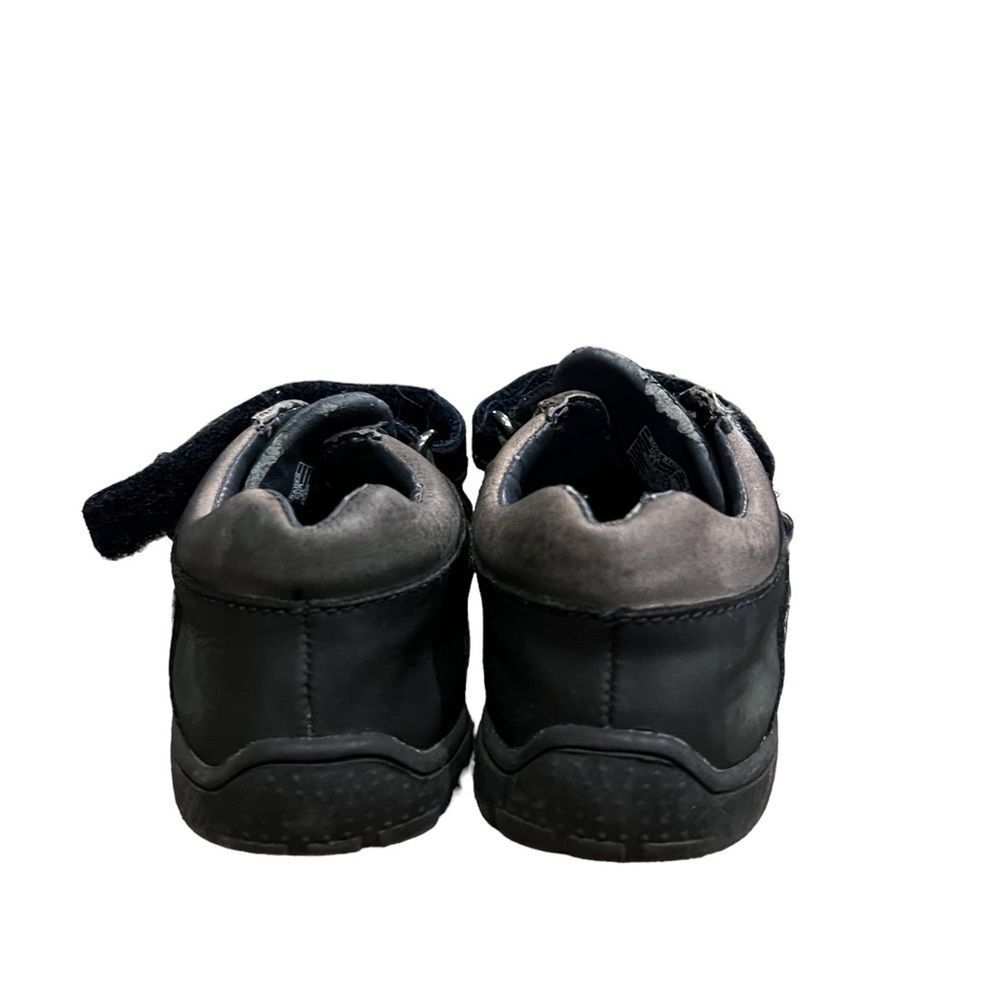 Umi leather hook and loop close boys Braden sneakers dark blue & grey size 8.5 - Picture 4 of 7